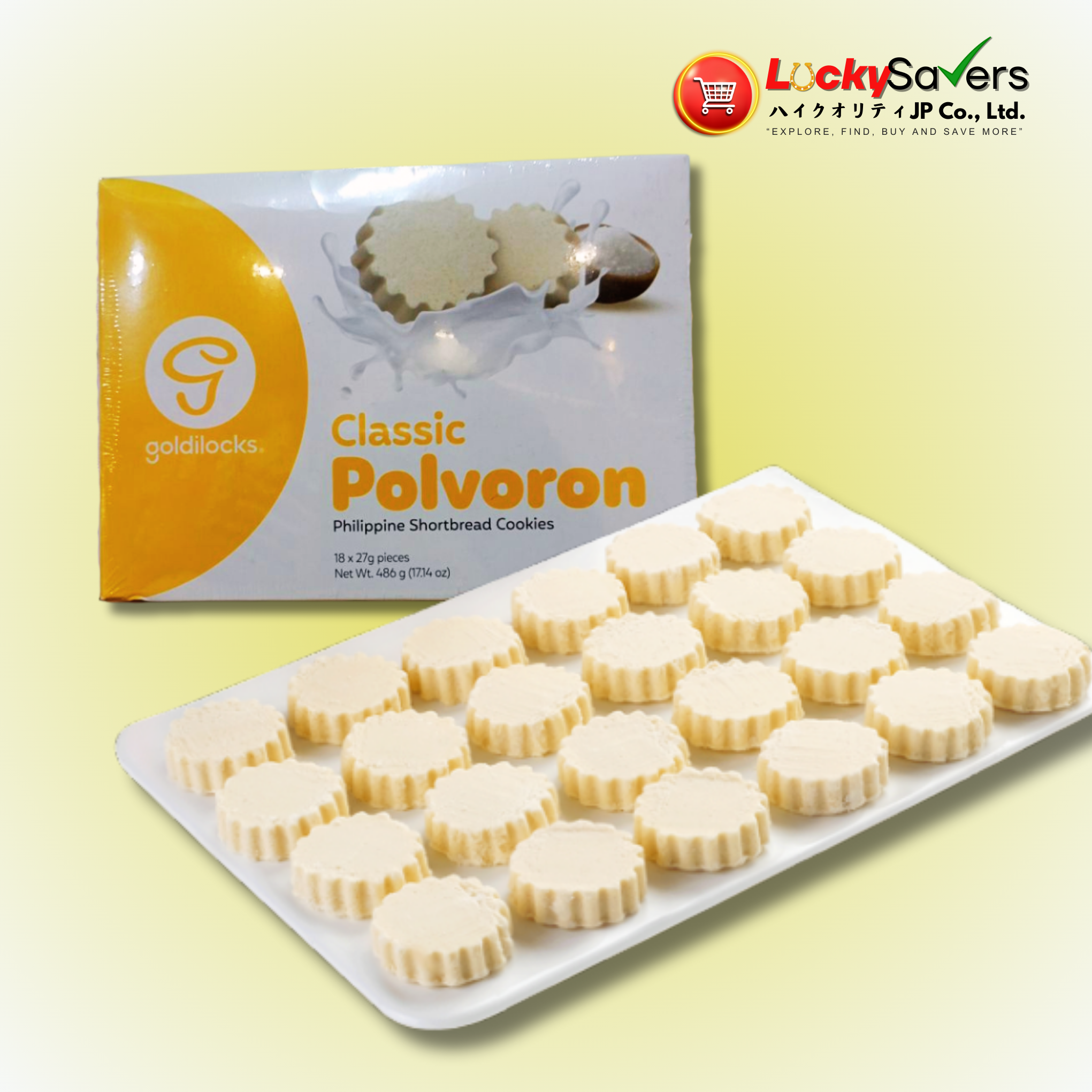 GOLDILOCKS Classic Polvoron (486g) 18pcs/pack