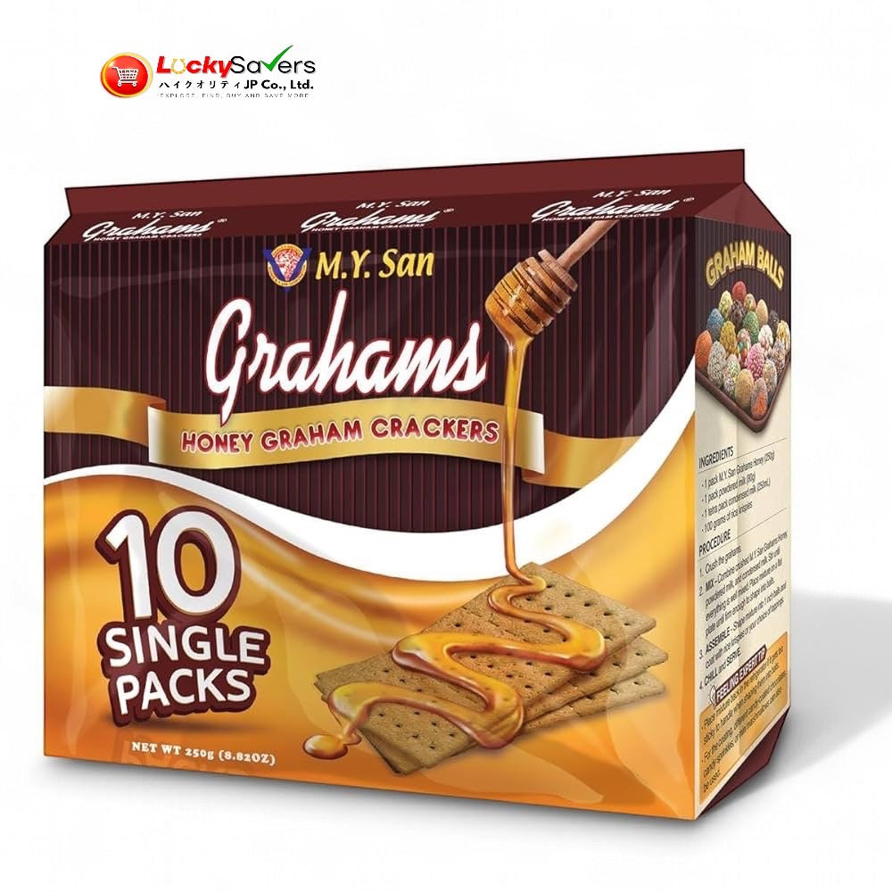 M.Y. SAN Honey Graham Crackers 10single packs (250g)