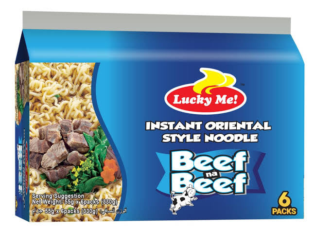 LUCKY ME Ins.Noodle Beef (55g)6pcs/pack