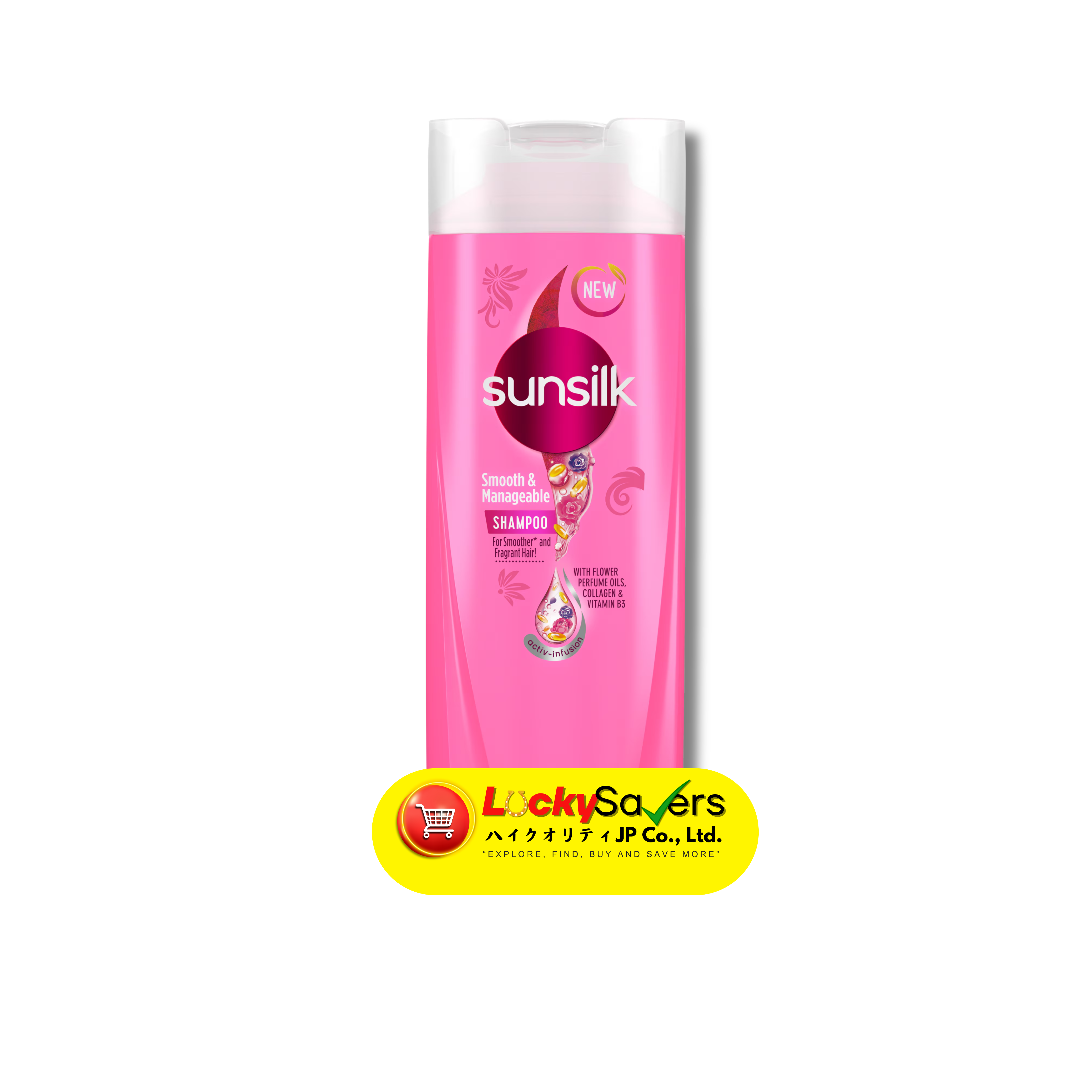 Sunsilk Smooth & Manageable Shampoo (Pink) (180mL)