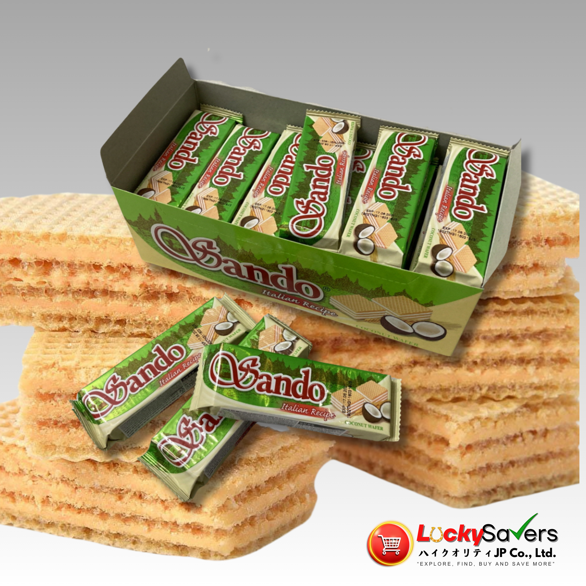 SANDO Coconut Wafer per piece (32g)