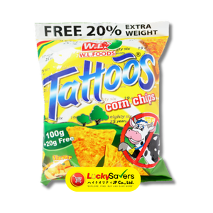 WL Tattoos Corn Chips Cheese (120g)