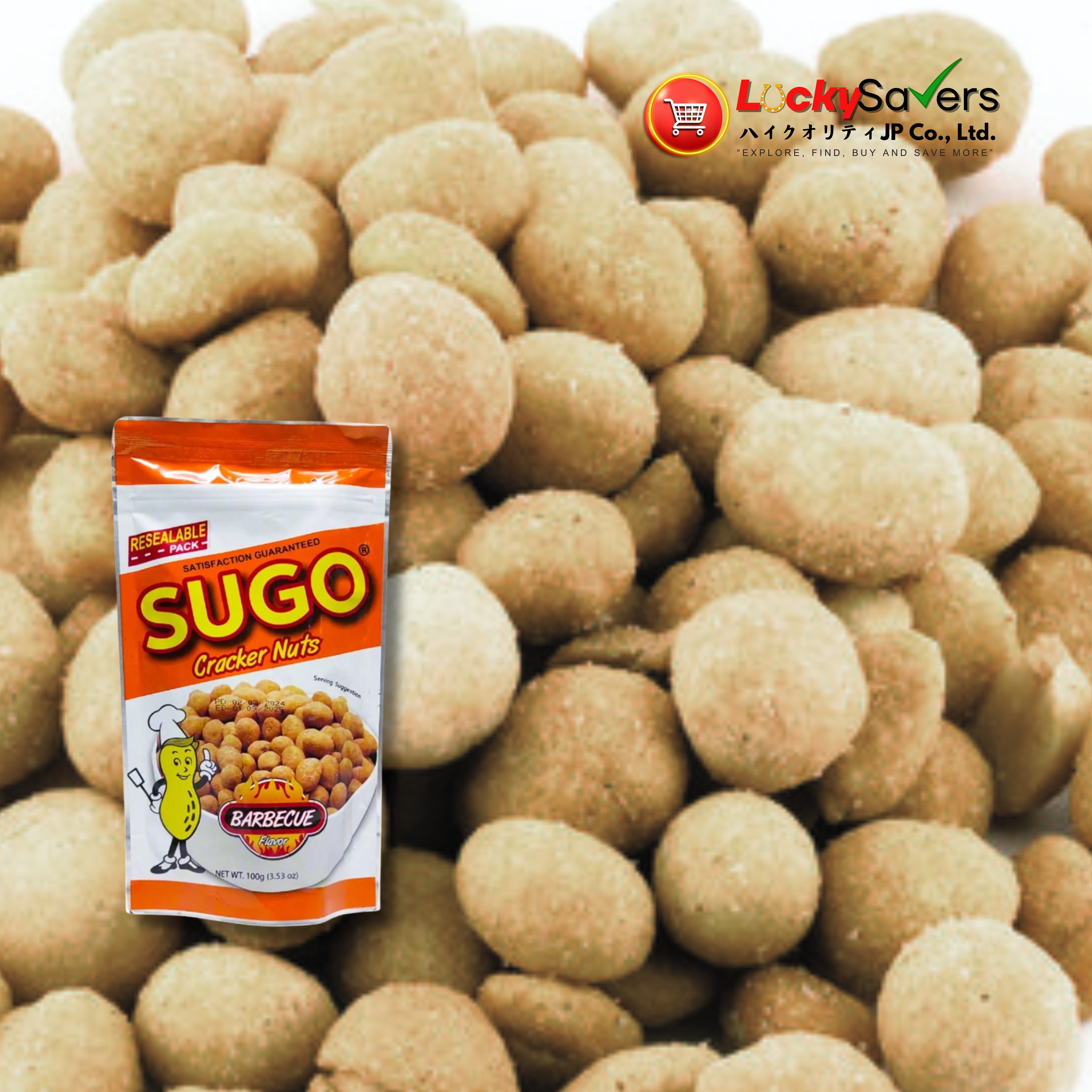 Sugo Cracker Nuts Barbecue Flavor (100g)