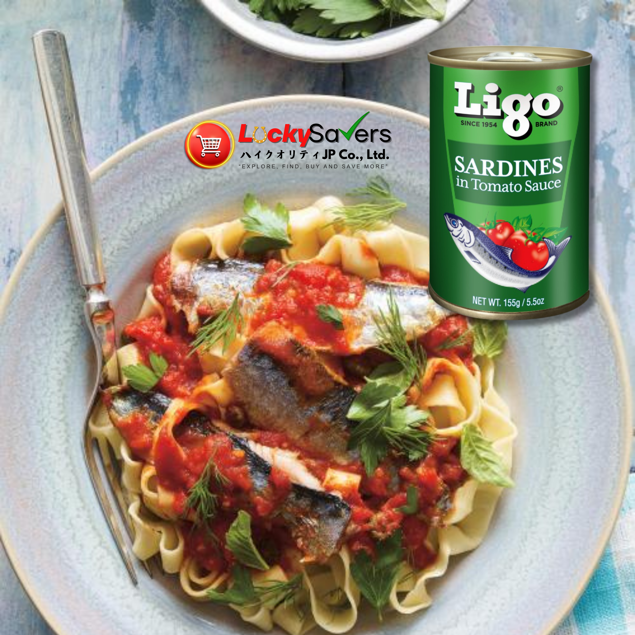 LIGO Sardines in Tomato Sauce Regular (155g)