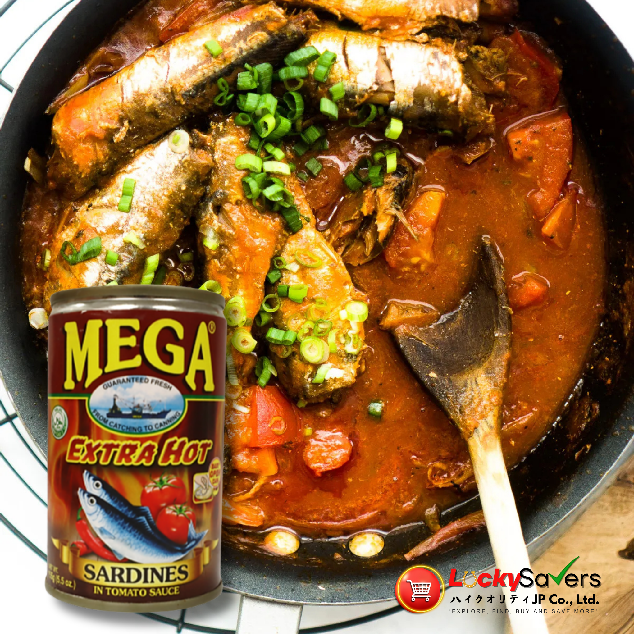 MEGA sardines in tomato sauce Chili Extra Hot (155g)