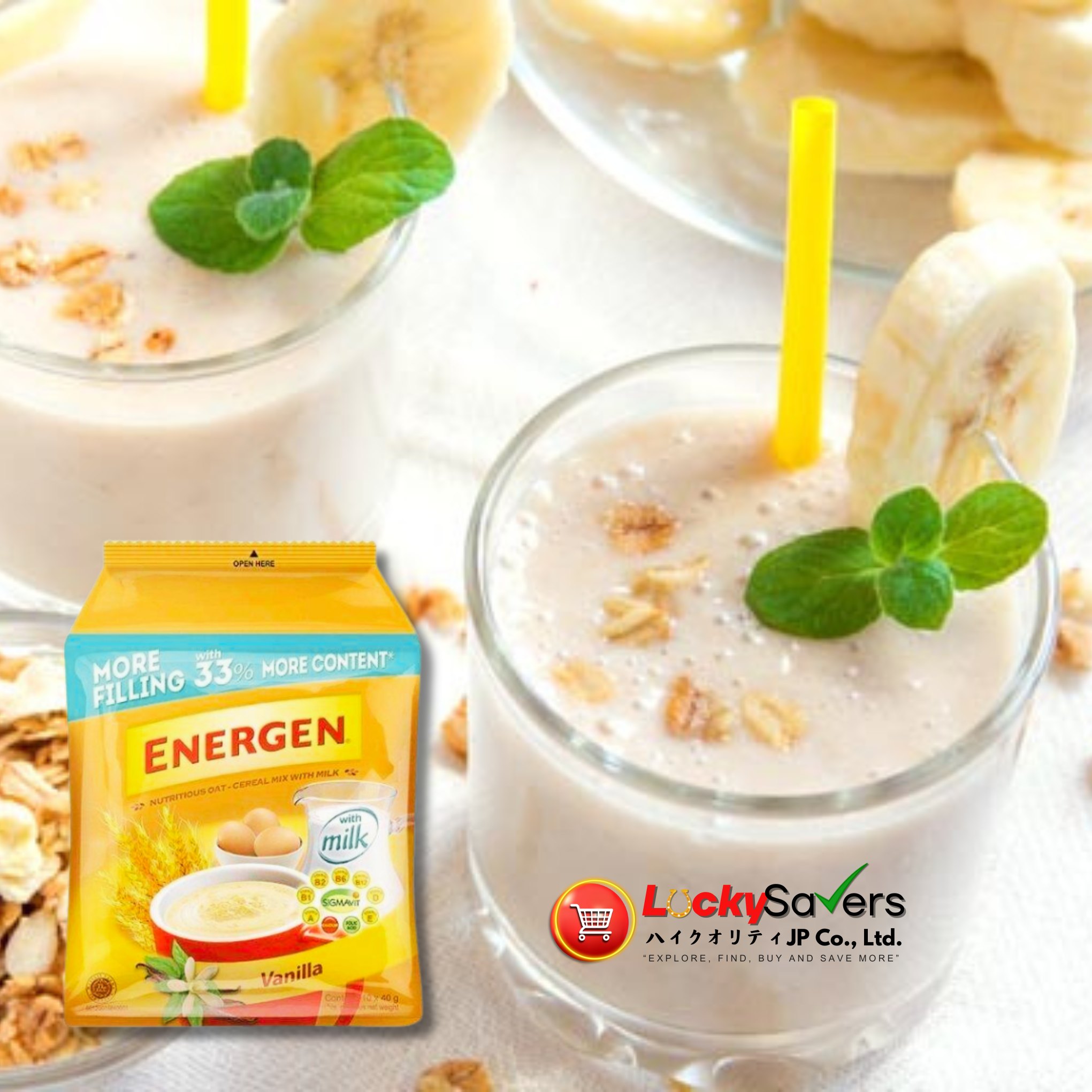 ENERGEN Vanilla (400g) 10pcs/pack